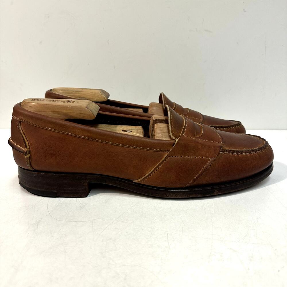 VGUC Rancourt & Co. x Polo Ralph Lauren Penny Loafer Brown Bench Made in USA 8.5